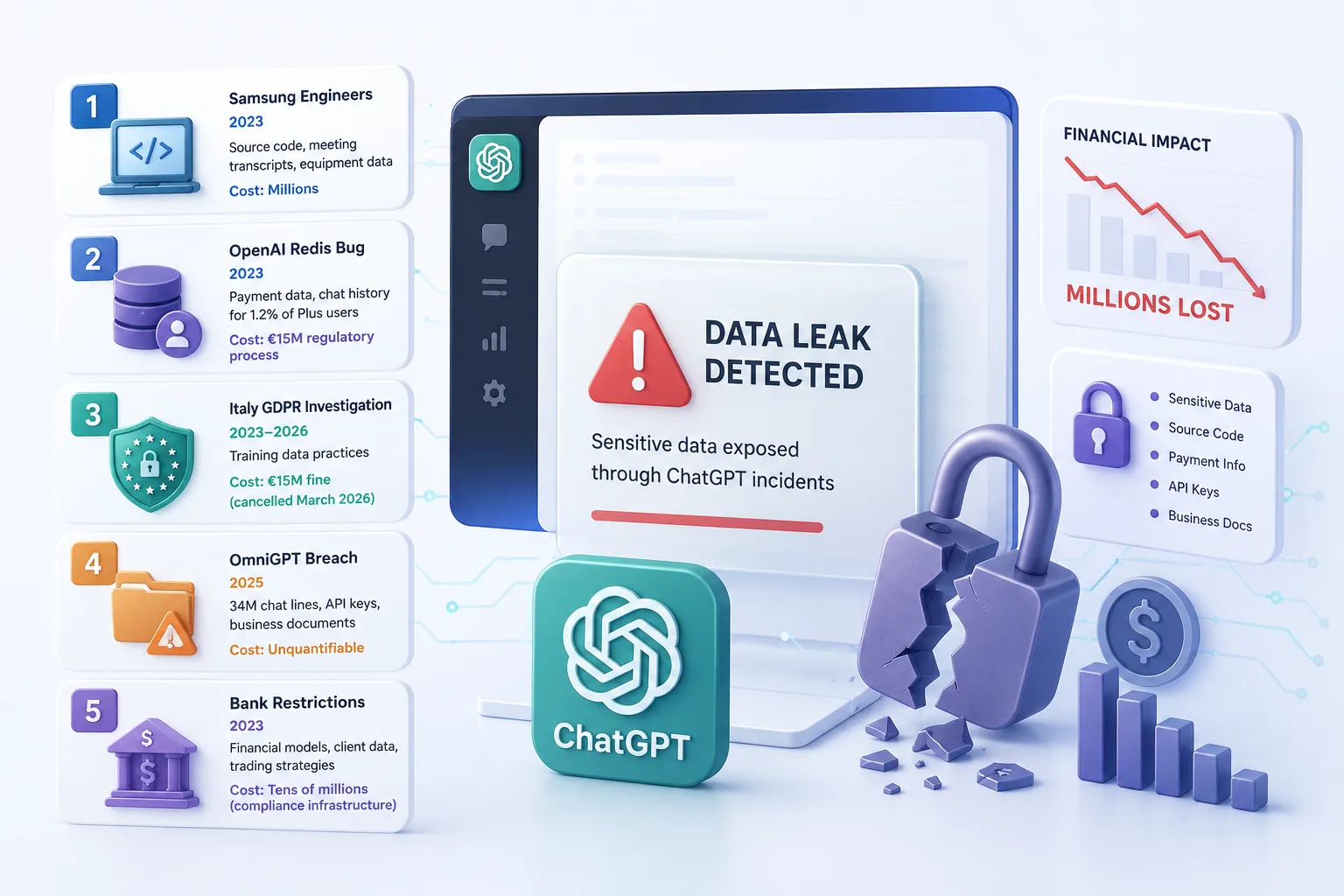 5 Real ChatGPT Data Leaks That Cost Companies Millions