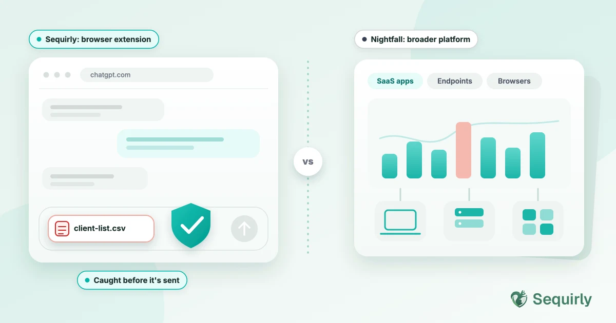 Sequirly vs Nightfall AI: Which AI Data Leak Tool Fits Small Teams?