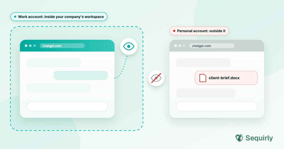 Personal vs Work ChatGPT Accounts: What Your Company Can (and Can't) See